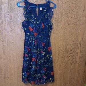 Floral Blue Dress
